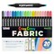 U.S. Art Supply Super Markers 20 Pastel Dual Tip Fabric Markers - Fine & Chisel Point Pens Fabric Marker Permanent for Clothes, T-Shirts - Permanent Ink Eye-Catching Pastel Colors